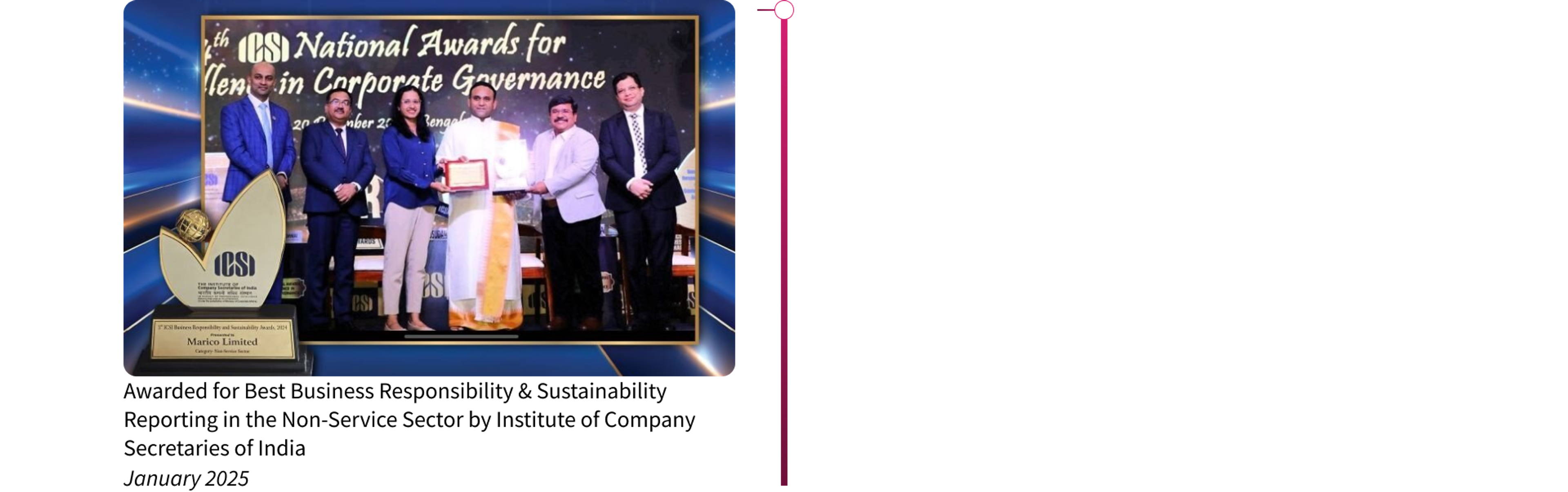 Awarded for Best Business Responsibility & Sustainability